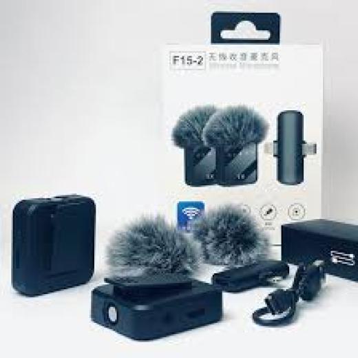 F11-2 Wireless Microphone Connector 3 in 1 Hands Free Reporting Wireless Lapel Microphone for Mobile Phone Street Interview