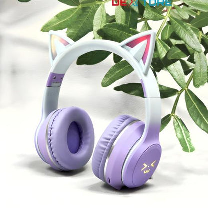 ✨ PM-35 Cat Ear LED Bluetooth Headset – Kids & Adults Favourite