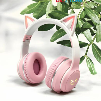 ✨ PM-35 Cat Ear LED Bluetooth Headset – Kids & Adults Favourite